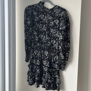 Black and white floral Dress